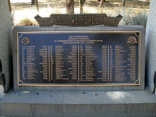 City of Brighton Avenue of Honour Memorial : 08-March-2013 City of Brighton Avenue of Honour Memorial : 08-March-2013