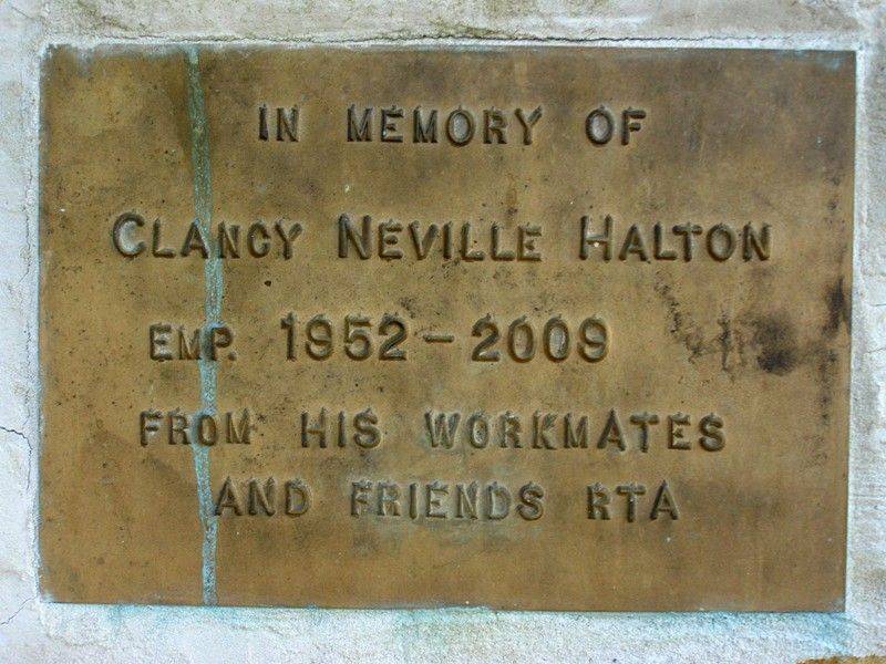 Clancy Halton Plaque : 10-September-2014