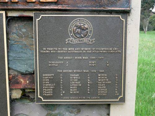 Coldstream & Yering War Memorial : 24-November-2012