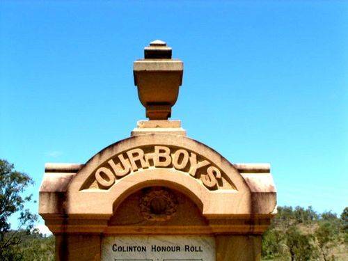 Colinton War Memorial Inscription Colinton War Memorial Inscription