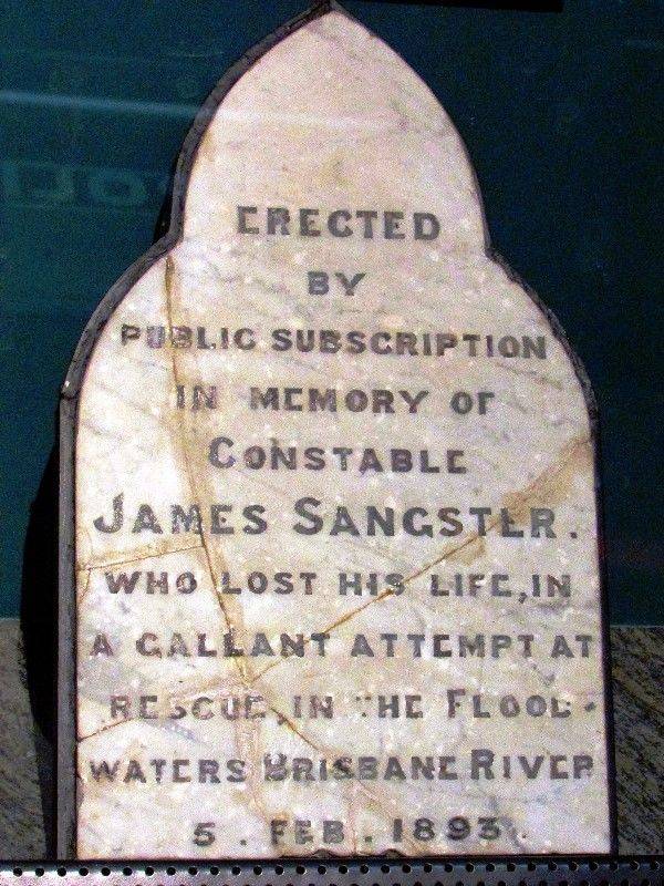 26-August-2019 : Original plaque in Queensland Police Museum (Sandra Brown)
