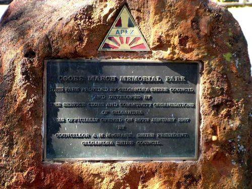 Cooee Memorial Park Insc Cooee Memorial Park Insc
