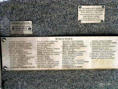 Cooktown War Memorial Plaque