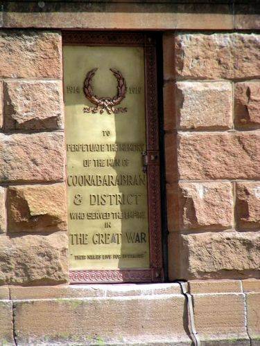 Coonabarabran War Memorial Inscription Coonabarabran War Memorial Inscription