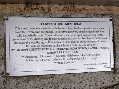 Cowpastures Plaque : June 2014