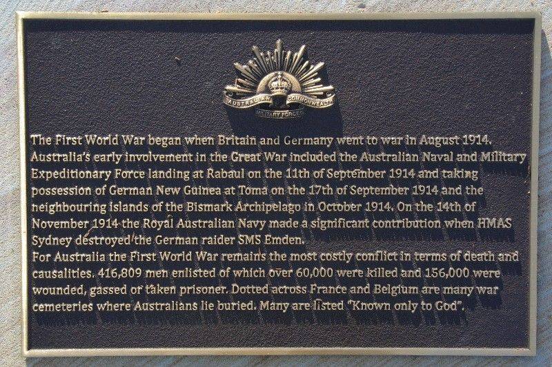 WW1 Plaque: 15-July-2015