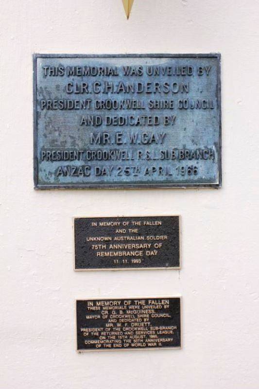 Memorial Plaques: 25-September-2016 (Roger Johnson)