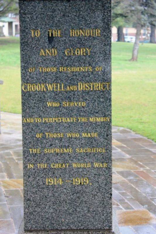 WW1 Inscription: 25-September-2016 WW1 Inscription: 25-September-2016