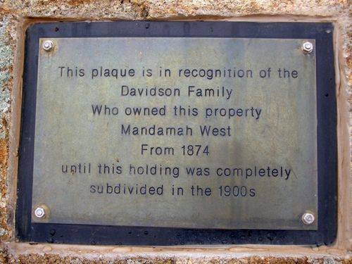 Davidson Plaque Inscription : 26-03-2014