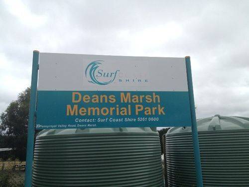 Deans Marsh Memorial Park : March 2014 Deans Marsh Memorial Park : March 2014