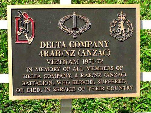 Delta Company 4RAR/NZ Plaque / March 2013 Delta Company 4RAR/NZ Plaque / March 2013