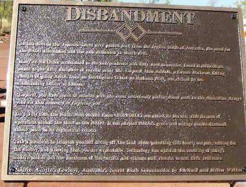 Disbandment Plaque
