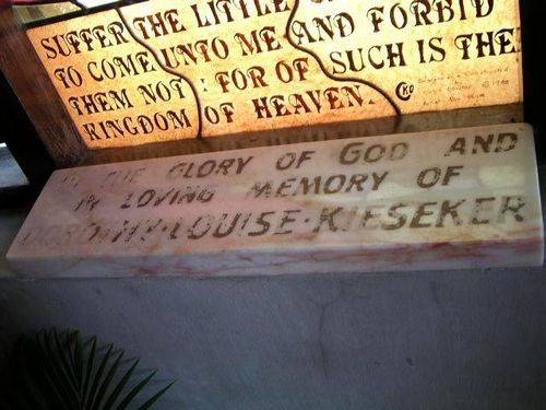 Dorothy Kieseker Inscription