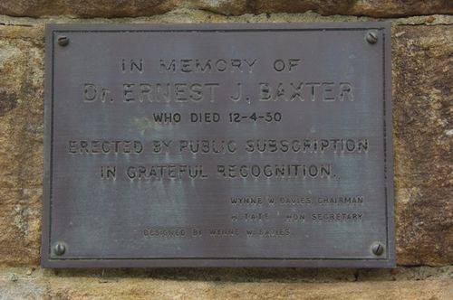 Dr Baxter Inscription Plaque : 09-04-2014 Dr Baxter Inscription Plaque : 09-04-2014