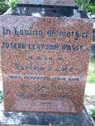 Dr Joseph Wassell Front Inscription : 22-07-2013 Dr Joseph Wassell Front Inscription : 22-07-2013