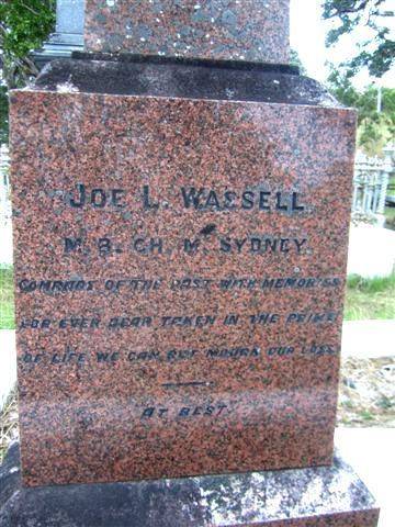 Dr Joseph Wassell Left Inscription : 22--07-2013 Dr Joseph Wassell Left Inscription : 22--07-2013