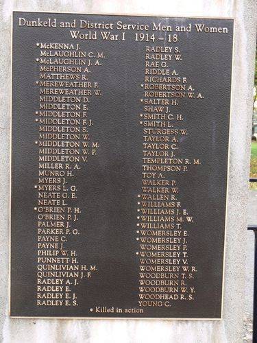 Dunkeld & District Memorial Park : 12-May-2013 Dunkeld & District Memorial Park : 12-May-2013