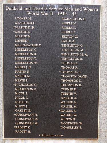 Dunkeld & District Memorial Park : 12-May-2013