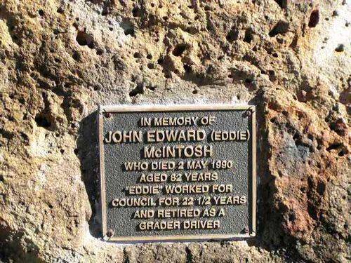 Eddie McIntosh Memorial Plaque