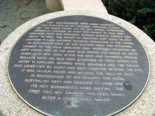 Teddy Sheean Plaque : 2007