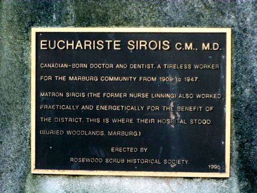 Euchariste Sirois Plaque Euchariste Sirois Plaque