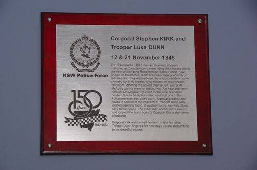 Kirk & Dunn Plaque : April 2014