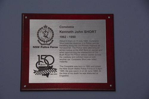 Constable Short Plaque : April 2014