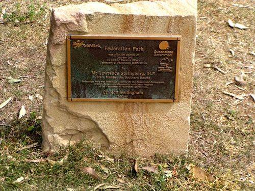 Federation Park Plaque Federation Park Plaque