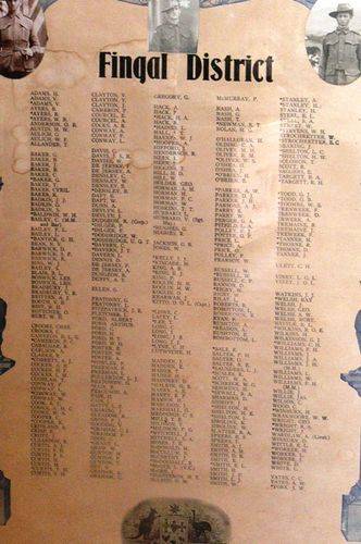 Fingal District Roll of Honour : 19-March-2012