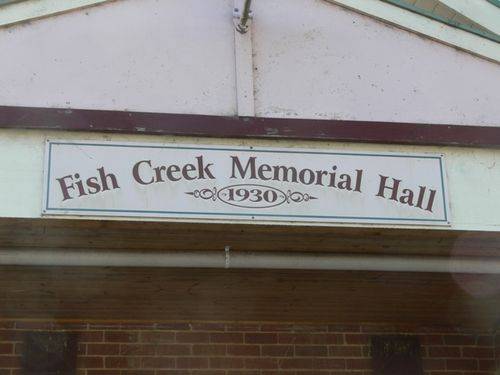 Fish Creek Memorial Hall : 15-April-2013 Fish Creek Memorial Hall : 15-April-2013