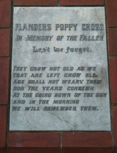 Flanders Poppy Cross : 11-May-2012