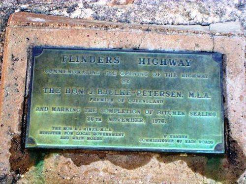 Flinders Highway Plaque