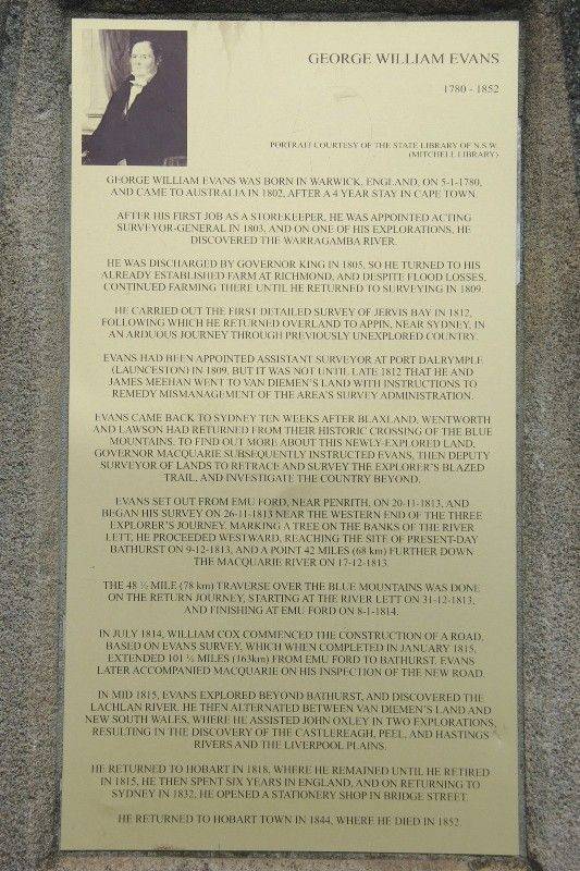 Evans Plaque : 16-April-2015