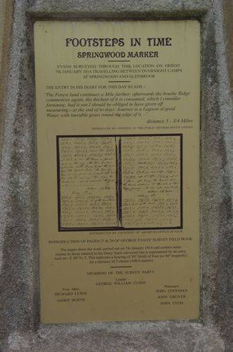 Springwood Marker Information Plaque : 09-04-2014