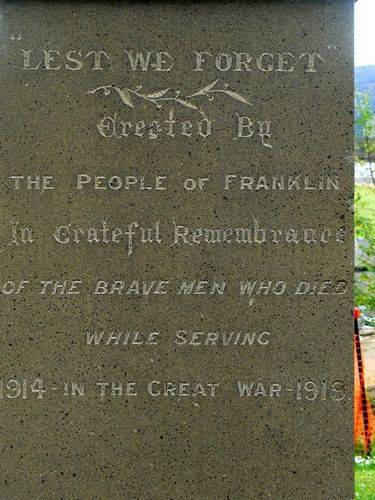 Franklin War Memorial Franklin War Memorial