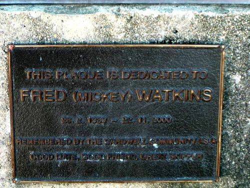 Fred Watkins Plaque Fred Watkins Plaque