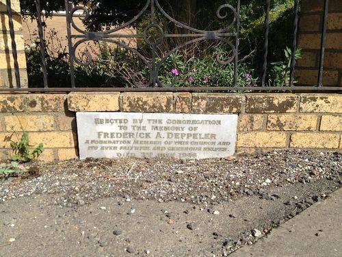 Frederick Deppeler Plaque 2 : December 2013