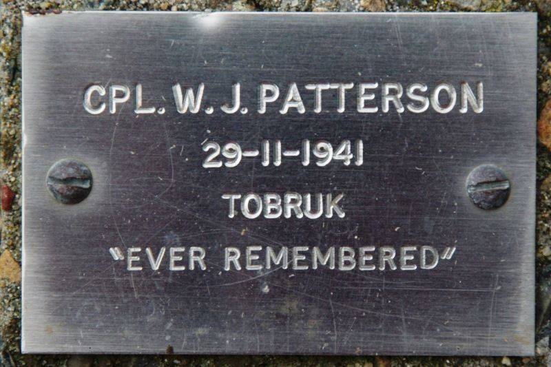 Cpl Patterson Plaque: 24-January-2016
