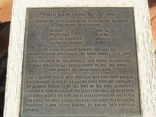 Krupps Cannon Insc: 01-10-2009 Krupps Cannon Insc: 01-10-2009