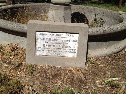 George Evans Fountain Inscription : November 2013 George Evans Fountain Inscription : November 2013