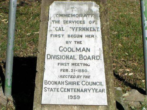 Goolman Divisional Board Inscription Closeup
