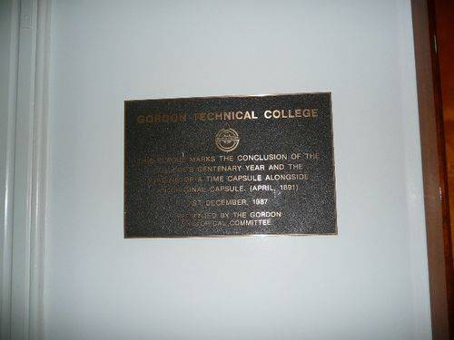 Gordon Centenary Year Plaque : December 2013 Gordon Centenary Year Plaque : December 2013