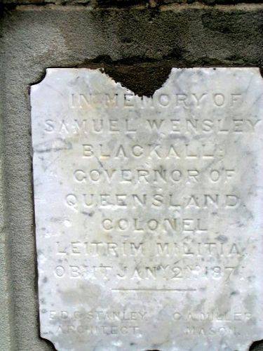 Governor Blackall Memorial Fountain Inscription