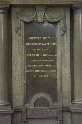 Grand United Order of Oddfellows War Memorial : 03-January-2013 Grand United Order of Oddfellows War Memorial : 03-January-2013