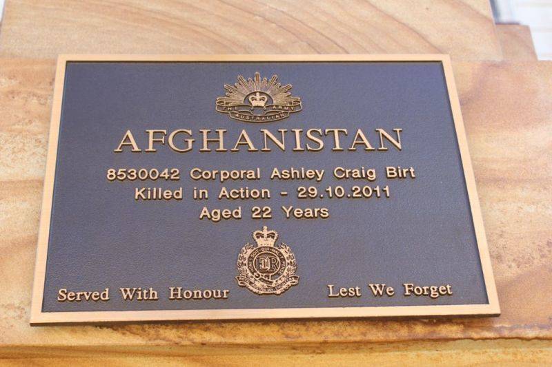 Afghanistan Plaque: 01-March-2016