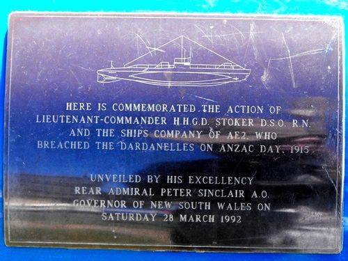 HMAS AE2 Plaque /May 2013