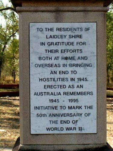 Hatton Vale War Memorial Inscription