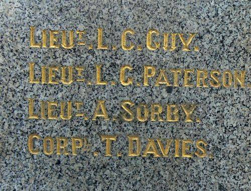 Hawthorn Rowing Club War Memorial Left Side Hawthorn Rowing Club War Memorial Left Side