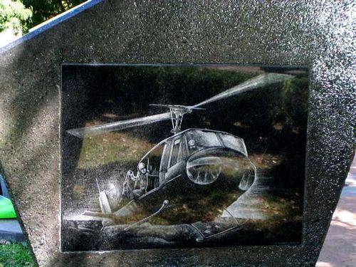 Helicopter Plaque Closeup