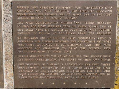 Heytesbury Settlement Memorial : 21-April-2012